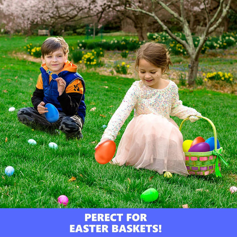 UNGLINGA 4 Jumbo Easter Basket Stuffer Surprise Eggs, 6 Science Experiments for Kids, Educational STEM Kit