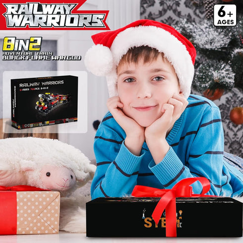 Transforming Train Building Block Toys for Boys Girls Aged 6-12, 8in2 Construction Toys, Idea Gifts for Kids (766P)
