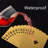 Vijiv 2 PCS Luxury Gold Poker Playing Cards Deck Waterproof Plastic Foil for 1920 Gatsby Party Decor Adults Games Gifts