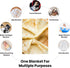 Mellowora 50"x40" Breakfast Butter Pancakes Blanket, Funny Realistic Food Dessert Throw Blanket for Kids, Cheese Plush
