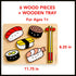 Mudpuppy Sushi Friends: Wooden Tray Puzzle with 6 Sushi Shaped Pieces