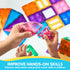SYNCFUN Magnetic Tiles 110pcs, 3D Magnet Building Tiles with Vehicle, Construction Blocks Set for Kids, STEM