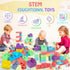 Soft Building Blocks for Toddlers, 20 PCS Large Creative Stacking Blocks, Colorful STEM Blocks for Kids 6 Months and Up
