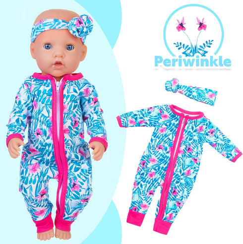 Unicorn Element 5 Sets Baby Doll Clothes for 14-18 Inch Dolls, Casual Wear for 17 Inch Baby Doll, 10 Pcs Clothes