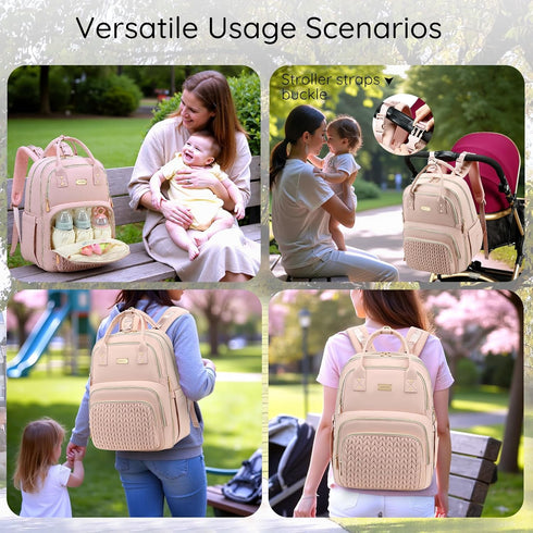 Backpack Backpack Diaper Bag - Large Multi functional, Boys, Girls & Baby Travel Essentials Tote with Changing Pad