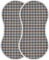 CHUROUSY Brown Plaid Checkered Baby Muslin Burp Cloths Set of 2 Geometric Gingham