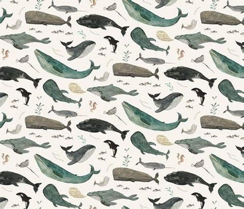 Changing Pad Cover - Whale Song