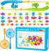 KukuFun 3 4 5 6 Magnetic Fishing Pool Toys Game for Kids Toddlers, Water Table Bathtub Toy with Pole Rod Net Plastic