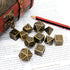 Haxtec 11 Pieces Metal DND Dice Set, Antique Bronze D&D Extra D6 D20 Compatible with TTRPG Games