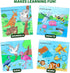 160+ 12 50 3, 4, 5, 6 Skillmatics Color & Learn Activity Book Learn Animals, Retractable Mess-Free Crayons & Pages