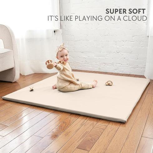 Stylish Padded Baby Play Mat for Your Boy or Girl - Extra Thick & Super Soft Vegan Leather Floor Mat Creates A Safe