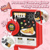 KiddoKraft Set 3-6 Kids Pizza Play Pretend Pizza Kitchen Toy with Cutting Food, Grill, Fryer, Cash Register