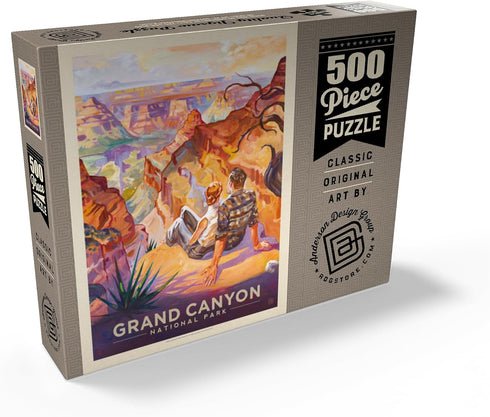 MyPuzzle Grand Canyon National Park Vintage Poster: Premium 500 Piece Jigsaw Puzzle for Adults - A Grand Vista