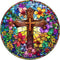 Wooden Puzzles for Adults, Stained Glass Cross Wood Puzzles Adult, Unique Animal