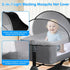 WANRU 2-Way Bassinet Mosquito Net Cover - Half-Blackout Mosquito Net for Baby Crib & Bedside Sleeper, Breathable Crib