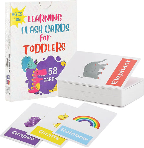 Mr. Pen Alphabet Flash Cards for Toddlers - Double-Sided, 58 Picture Cards,