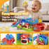 1 2 Set 4 12-18 1st 1-2, Toddler Toys for Year Old Boy Gifts - Educational Dinosaur Slide with Color/Number Push Cars