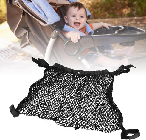 Stroller , Adjustable Stroller Storage Bag, Polyester Net Mesh Hanging Bag, Extra Large Storage Space, Caddy