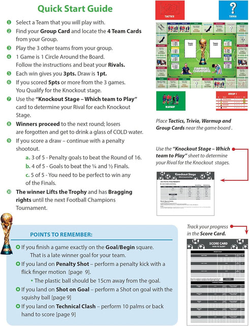 Football Champions Sports Board Game - Soccer Strategy Game for 1-4 Players, Family Fun by SanDim Creations