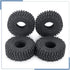 4PCS RC Soft Rubber 1.0 Tires, 64MM Foam Insert for 1/18 TRX4M Upgrades, 1/24 SCX24