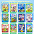Dduolammng 12 Pack Water Coloring Books, Reusable Water Doodle Book Toys for Toddlers Educational Learning Kits