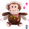 Hopearl Talking Monkey, Nodding Electric Interactive Animated Toy, Speaking Plush Buddy for Toddlers, 6.5''