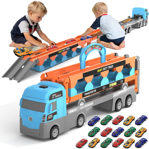 2-in-1 Race Truck Car Toys for 3-8 Years Old Boys Girls, trucks