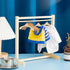 11 Pcs Doll Closet with Wooden Hangers, 11.8 Inches Mini Doll Clothes Rack, Wardrobe Furniture Accessories
