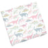 Stephen Joseph Muslin Swaddle Blanket, 100% Cotton, Newborn Receiving Wrap, 47 x 47 inches, Pink Dino