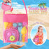 Set 3-10, Set Dreamon Collapsible Beach Toys for Kids Collapsible Sand Bucket Shovels with Mesh Bag and Beach Molds