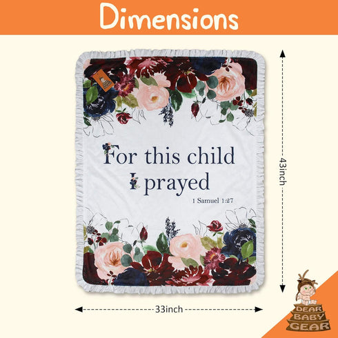 '-43x33 Dear Baby Gear Reversible Baby Blankets - Soft Nursery Blanket for Newborn - Toddler Blankey - Throw Blanket