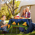 Breling 2 Pieces Camping Party Decorations, Plastic Rectangular Campfire Table Cover for Birthday Party Supplies
