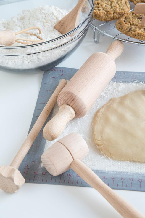Set, 9-Piece Fox Run Junior Cooking and Baking Tools Wood