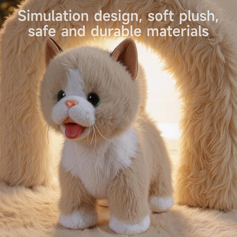 Set 3 4 5+ TUMAMA Walking Talking Cat Interactive Talking Cat, Interactive Electronic Cat Plush Toy with Leash, Wag