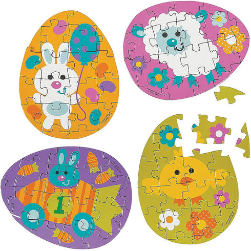 Mini Easter Puzzles for Easter (1 Dozen Puzzles) - Activities, Toys & Games, Indoor & Mini Game Sets, Easter, 3" x 4"