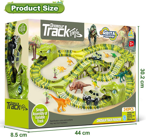great dachong 266 3-5 2 Set, 3 4 5 6 7 Dinosaur Track Toys, PCS Dinosaur Toys for Kids Create A Dinosaur World Road