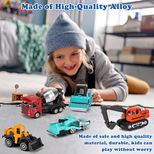 12PCS Set ZHFUYS Metal Mini Cars Toy for Kids, Toy Cars for Kids, Trucks Toy Vehicles for Toddlers, Party Favors