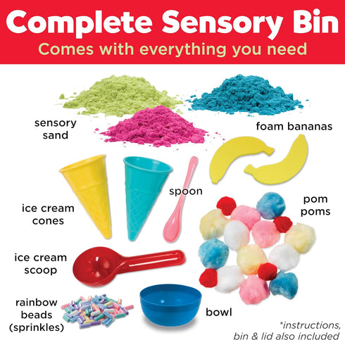 Creativity for Kids Sensory Bin: Ice Cream Shop Playset - Toddler Learning Toys for Ages 3-4