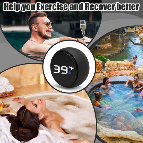 Palksky Ice Bath Thermometer, Waterproof Floating Thermometer for Ice Bath, Pool, Baby Bath Accessories