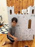 Easy Playhouse Haunted Castle, Kids Art & Craft for Indoor & Outdoor Fun, Decorate a Cardboard Fort