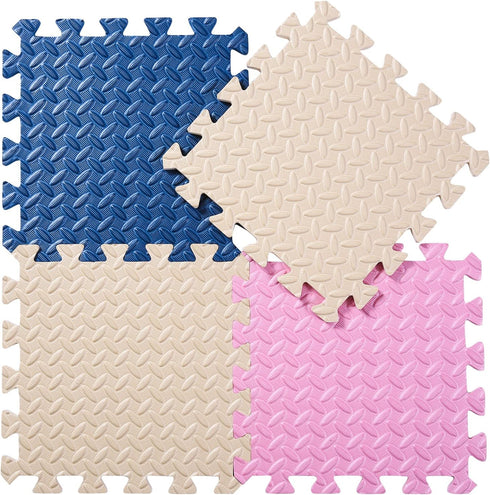 12 12 Inch 16 0.4" Foam Floor Mats for Kids, x Tiles thickness Foam Play Mat, Non-Toxic Square Interlocking Floor Mats