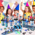 Watersay 218 Set Pcs Video Game Party Favors Includes Drink Cup with Lid Game Card Pencil Sharpener Eraser Stickers