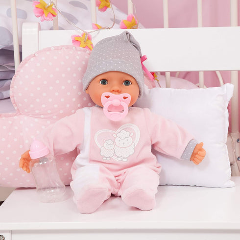 Bayer Design My Piccolina Interactive Baby Doll, Pink, 15", 38cm