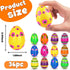 NAWITDA 36 Pack 2.4 Inch Plastic Printed Easter Eggs, Empty Fillable Eggs Bulk for Easter Egg Hunt, Easter Basket