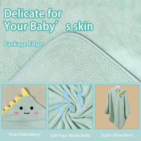Febvao 2 Towels,31 31 Toddlers1-3,Highly Pcs Baby Hooded x in Baby Washcloths, Infant Super Soft Baby Bath Towels
