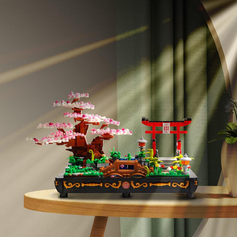 Cherry Blossom Bonsai Tree Building Set, Japanese Style Sakura Mini Blocks (1286 PCS), Beautiful Display for Kids and