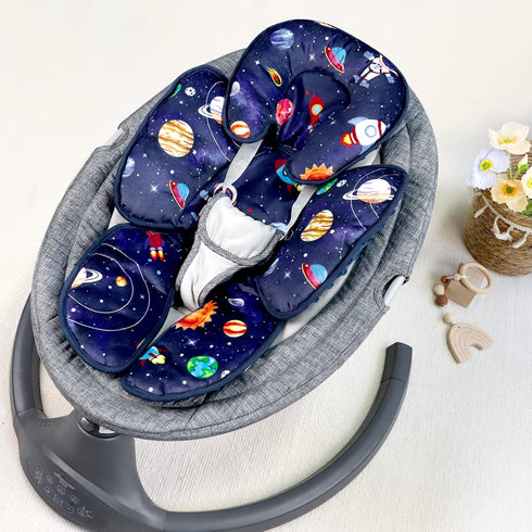 2 SWESEN Infant Car Seat Insert with Strap Pads, Super Soft Carseat Head and Body Support for Baby Boys and Girls