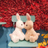 Rabbit Bunny Stuffed Animals Plush Toys with Pink Ears, Off White, Birthday Easter Christmas Gifts for Kids and Babies
