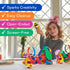 Pack 24-Piece Playset Clixo Window Travel - Fun Magnetic Toy for Kids - Suncatcher Kit with Prisms & Suction Cups
