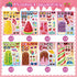 OTAITY 24 Sheets Make Your Own Ice Cream Stickers for Kids Toddlers, Make a Face Sticker Mix and Match Watermelon